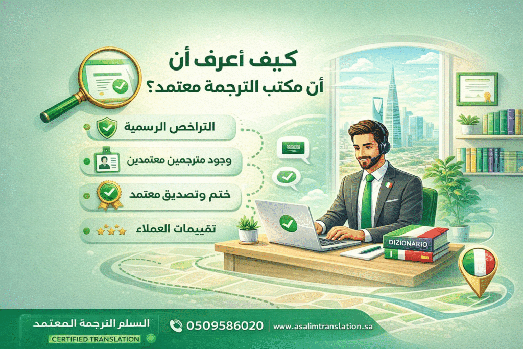 كيف أعرف أن مكتب الترجمة معتمد بالرياض