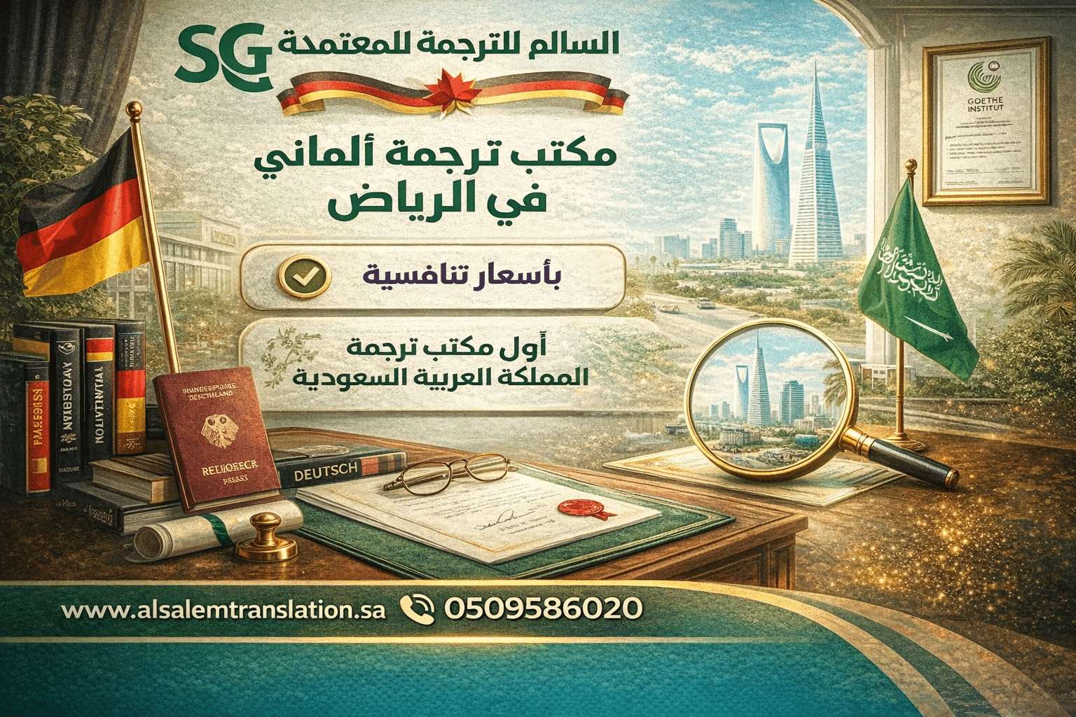 مكتب ترجمة ألماني معتمد بالرياض