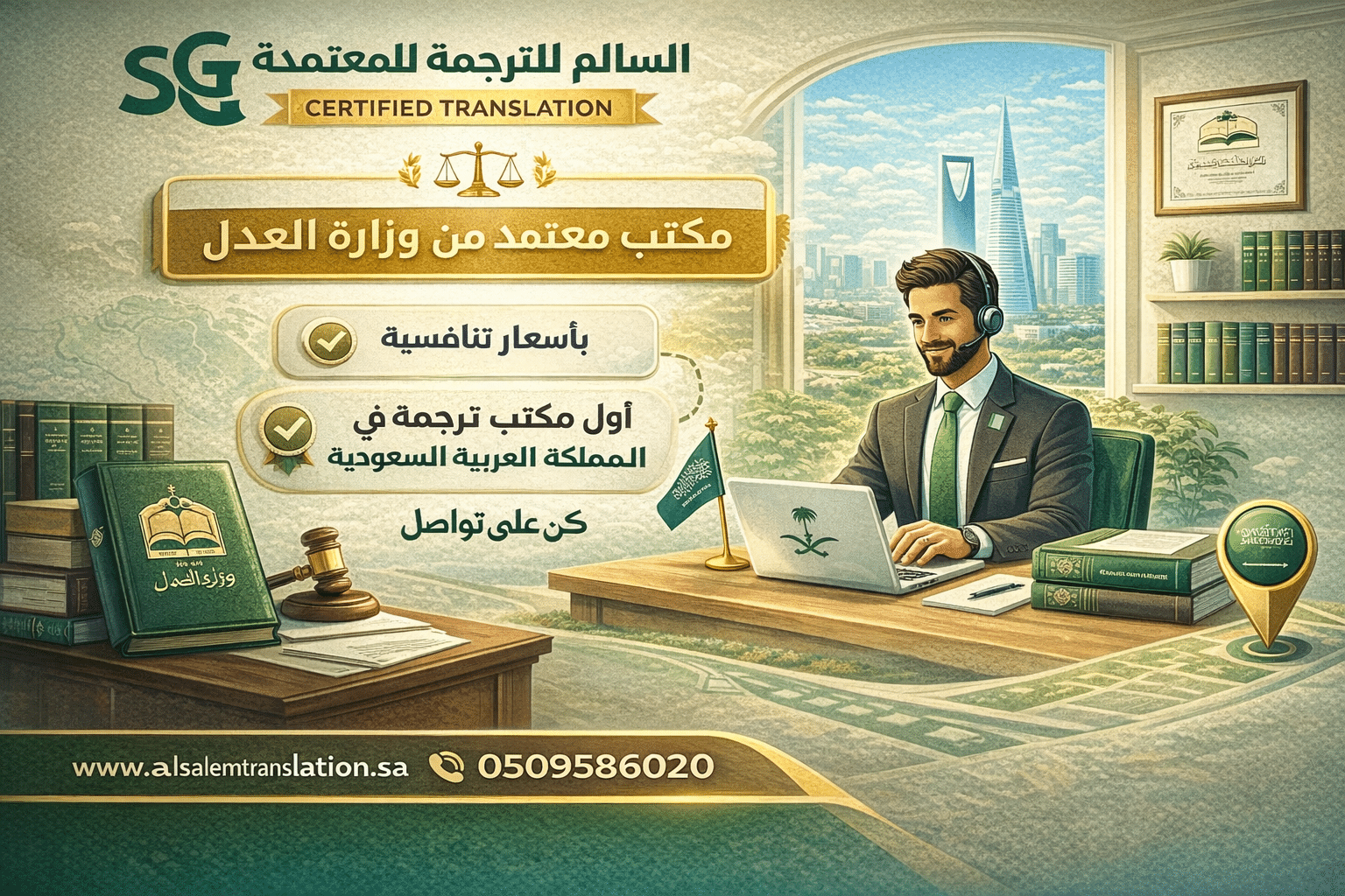 مكتب ترجمة معتمد من وزارة العدل