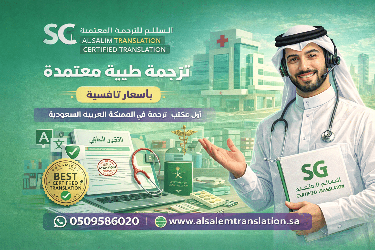 ترجمة طبية معتمدة