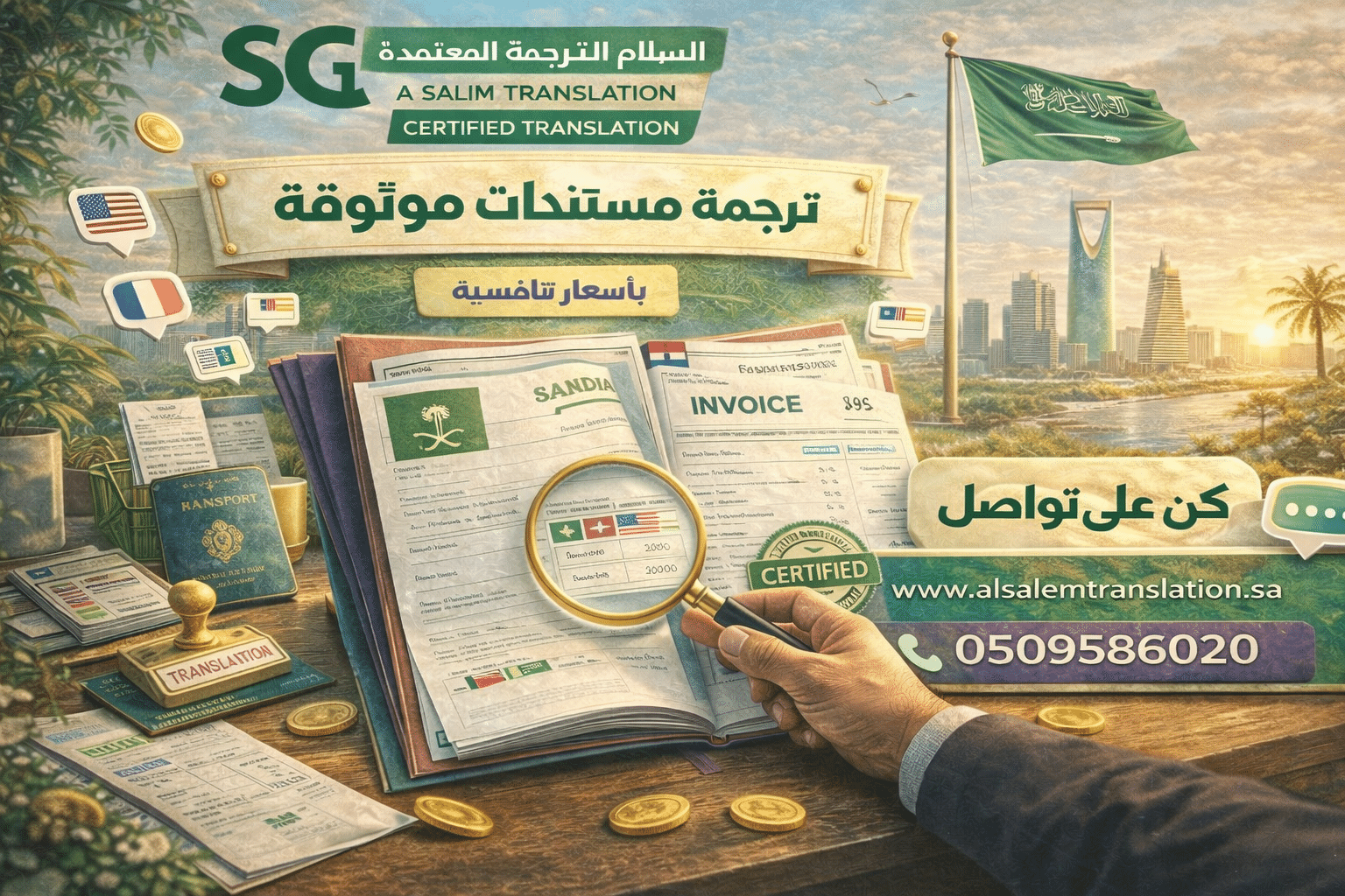 ترجمة مستندات موثوقة