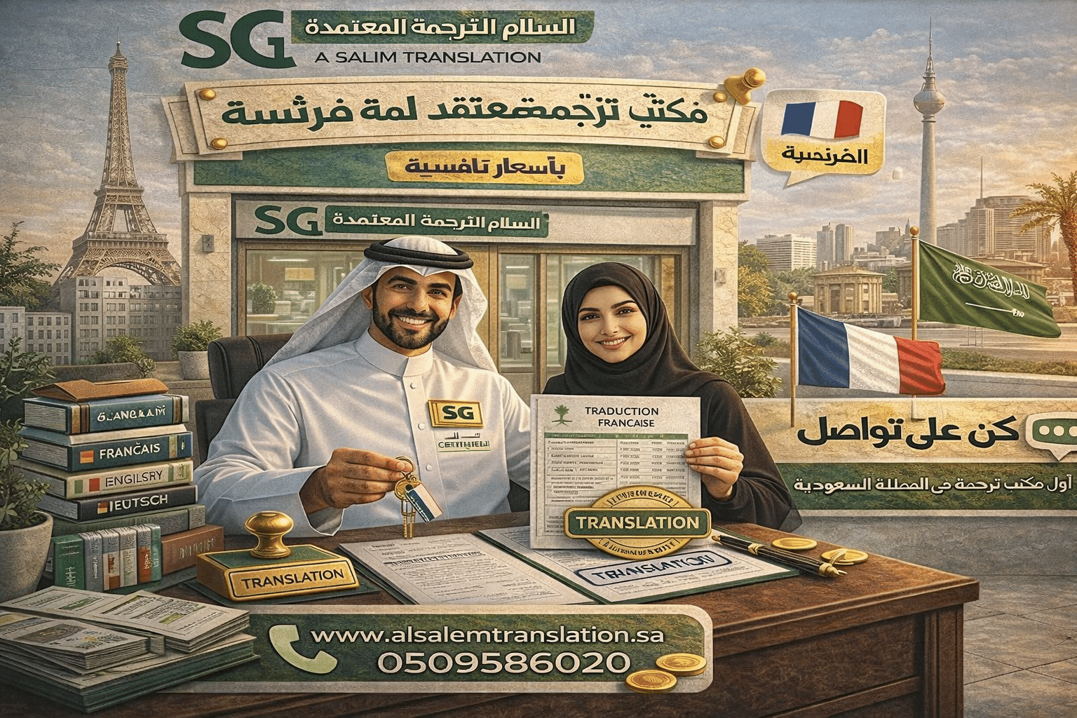 مكاتب الترجمة المعتمدة من سفارة فرنسا