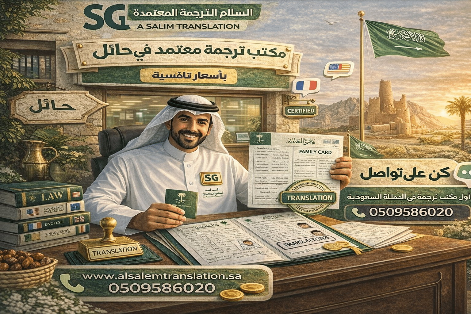 مكتب ترجمة معتمد في حائل