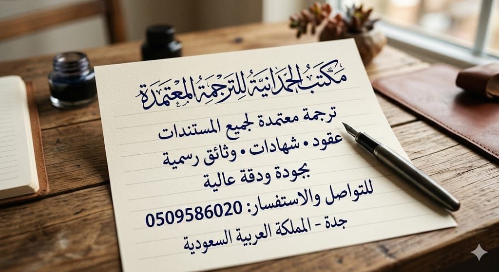 مكتب ترجمة معتمدة الحمدانية جدة