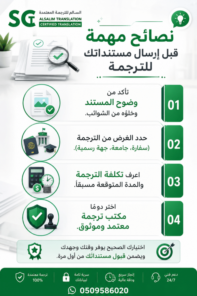 ترجمة معتمدة في حي السلام الرياض