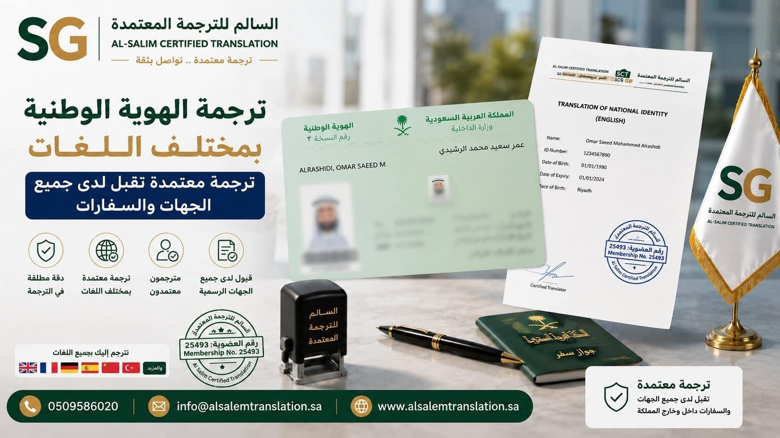 ترجمة الهوية الوطنية
