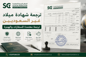 ترجمة شهادة ميلاد غير السعوديين
