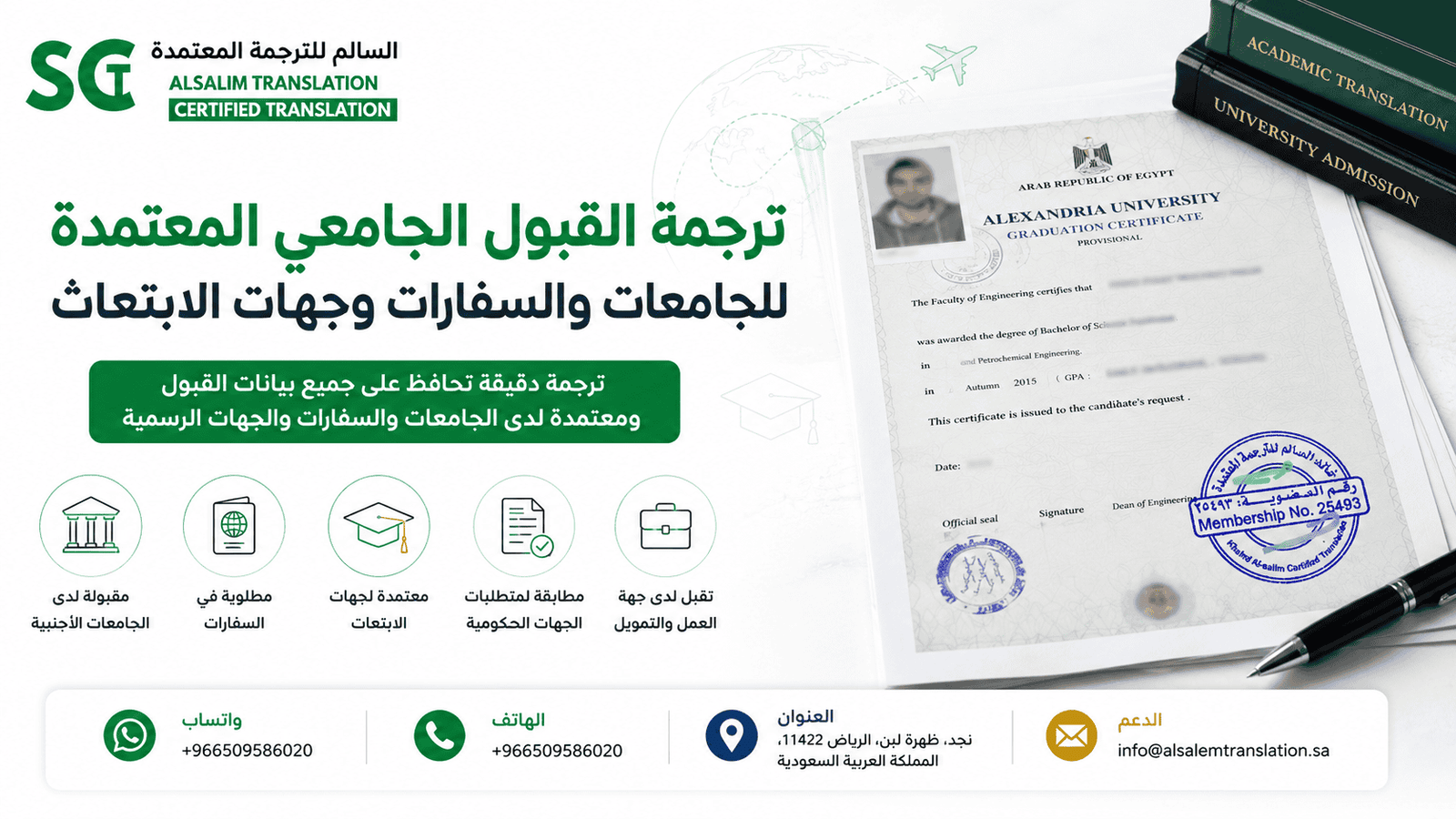 ترجمة القبول الجامعي