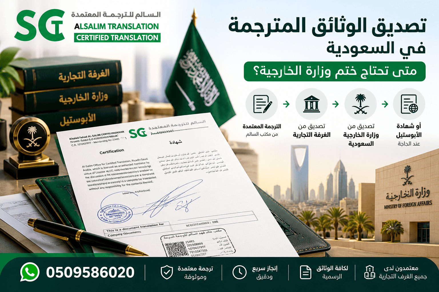 تصديق الوثائق المترجمة في السعودية (2)